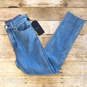 NWT Rag & Bone. Straight Leg Crop. Pink Stitching. 23